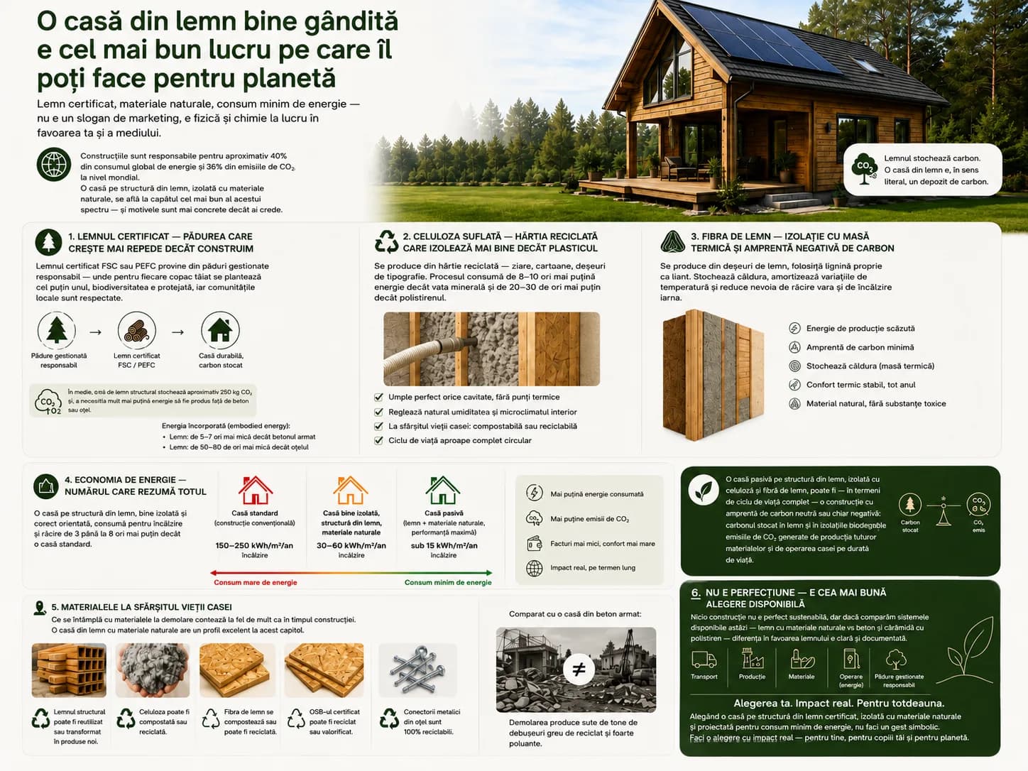 Casa din lemn — eco friendly sau nu?
