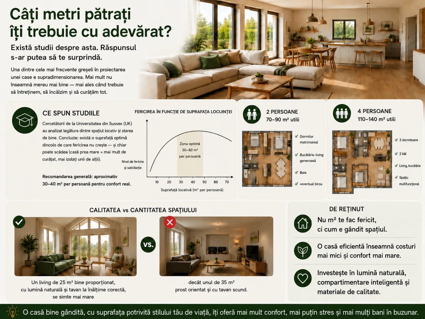 Câți metri pătrați îți trebuie cu adevărat?